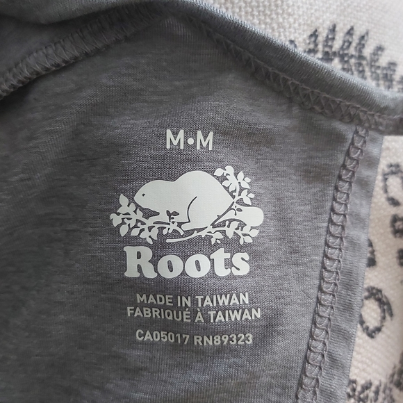 Roots tank top Medium gray workout long line exercise Sleeveless v neck - Picture 9 of 13